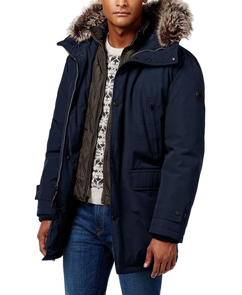 michael kors mens 2-in-1 hooded coat|michael kors men's overcoat.